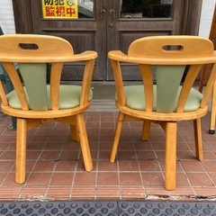 ダイニングチェア　回転椅子　2脚　1脚330円  中古品　小さな破れ・傷多数ありの画像