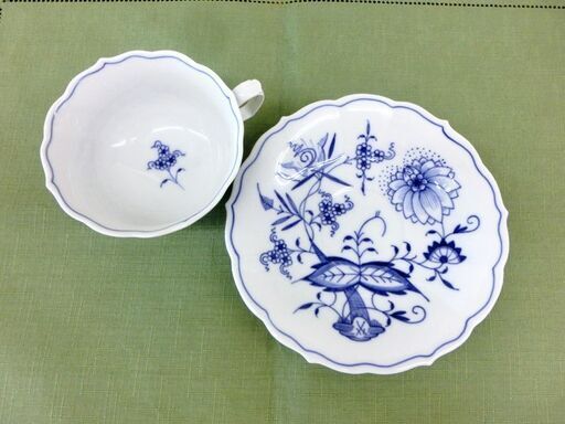 未使用■マイセン Meissen ブルーオニオン ティーカップ＆ソーサー 800101/00623 C&S 1客 札幌 西区 西野店