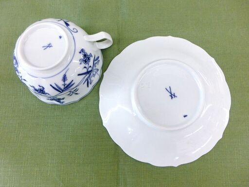 未使用■マイセン Meissen ブルーオニオン ティーカップ＆ソーサー 800101/00623 C&S 1客 札幌 西区 西野店