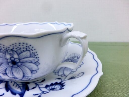 未使用■マイセン Meissen ブルーオニオン ティーカップ＆ソーサー 800101/00623 C&S 1客 札幌 西区 西野店