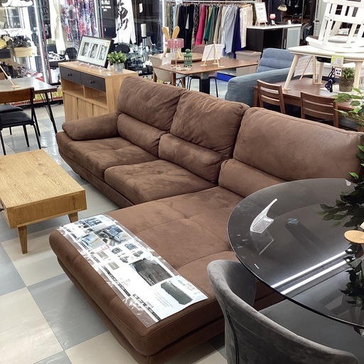 ⭐️お値下げいたしました⭐️定価198,000円⭐️関家具⭐️RELAX FORM⭐️レザーテックス280cm特大カウチソファ⭐️かな