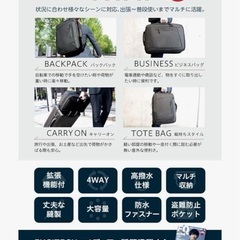 拡張ビジネスpcバッグ、リュック、スーツケースの画像