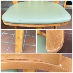 ダイニングチェア　回転椅子　2脚　1脚330円  中古品　小さな破れ・傷多数ありの画像