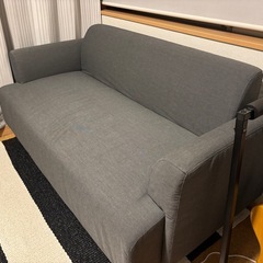 【ヒノ様、ご連絡くださいませ】2人掛けソファ　ダークグレーの画像