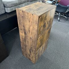 店頭引き渡し 中古 カラーボックス 3段 木製 収納 棚 ブラウン 家具の画像