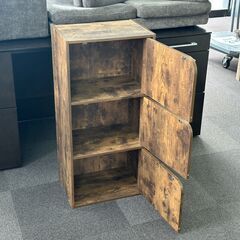 店頭引き渡し 中古 カラーボックス 3段 木製 収納 棚 ブラウン 家具の画像