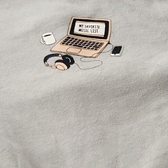 Tシャツ　レディース　スカイグレー色 Mサイズ　何気ない日常がお気に入りの画像