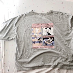 Tシャツ　レディース　スカイグレー色 Mサイズ　何気ない日常がお気に入りの画像