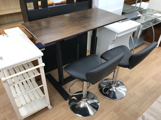 ★リユースのサカイ春日部店★KJ11671  昇降カウンターセット ブラウン H110×W120×D60 クリーニング済み