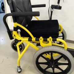 足こぎ車いす COGY コギー Mサイズ ソリッドイエロー 中古 リハビリ 車椅子 ペダル付 動作確認済の画像