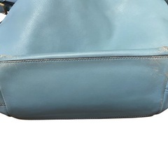 COACH コーチ ショルダーバッグ ライトブルー レザー製の画像