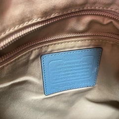 COACH コーチ ショルダーバッグ ライトブルー レザー製の画像