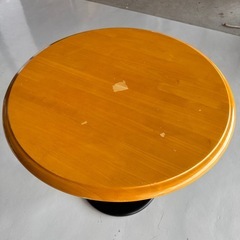 【Reいみず】丸テーブル　※シミ、キズ、ハゲ有の画像