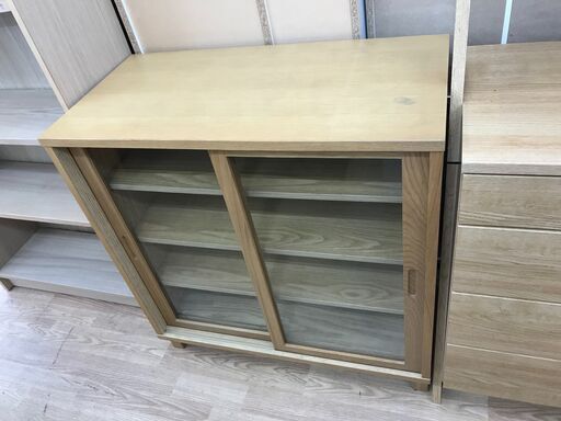 ★リユースのサカイ春日部店★KJ11674 無印良品 キャビネット ナチュラル H83×W80×D40 クリーニング済み