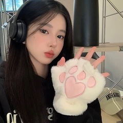 猫の手形フェイクファーアクセサリーの画像