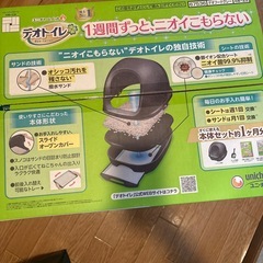 デオトイレ ネコ フード付き ダークグレー
の画像