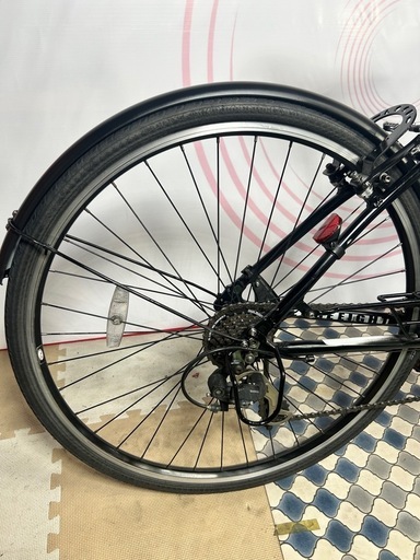 No.515 アサヒサイクル SX700A 17エッジエイト 700S ツヤケシブラック1x7段変速クロスバイク