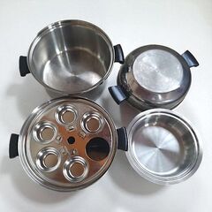 アムウェイ　クイーンクック　シチューパンセット　6L　蒸し器 　調理器具 の画像
