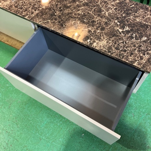 【高級/テレビ台】引き出し付き　高級感　テレビボード　家具　インテリア　大理石調　3ドア【240×45高37.5】