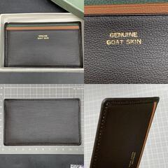 Z233名刺入れ ビジネス 名刺ケース ゴート 極薄 レザー メンズ レディース 男女兼用 レザー 山羊革 本革　GENUINE GOAT SKINの画像