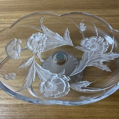 【新品未使用】　ガラスの器　SOGA japan 曽我ガラス　ケーキトレイ　ケーキスタンド ガラスの画像