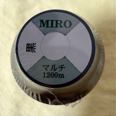 MIRO multi ミシン糸 ポリエステル100% #80 1200m 日本製 ミロマルチ 黒の画像