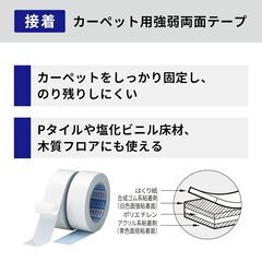 ニトムズ(Nitoms) PROSELF(プロセルフ) カーペット用強弱両面テープ40×15 J0300の画像