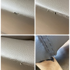 ジモティー限定価格！S139 ⭐３Pレザーソファ 人気カラー グレー 幅186cm USEDの画像