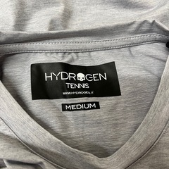 M【中古品】ハイドロゲン HYDROGEN TENNIS Tシャツ スカル M テニスウェア スポーツ トレーニングウェア 半袖 バイカラー ブルー グレーの画像