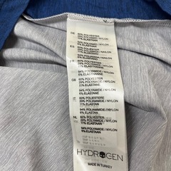 M【中古品】ハイドロゲン HYDROGEN TENNIS Tシャツ スカル M テニスウェア スポーツ トレーニングウェア 半袖 バイカラー ブルー グレーの画像