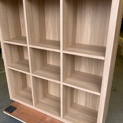 【kj194】仙台市内配送費込！(条件あり)美品 大型書棚 木製オープンラック ブックシェルフ 本棚 飾り棚 収納棚 高さ約180cm 可動式棚  検)一人暮らし　ファミリー　冷蔵庫　洗濯機　オフィス　事務　テーブル　ラック　収納　家具　ソファ ダイニング 食器棚 キッチンの画像