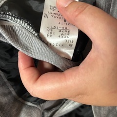 大きいサイズ　レディース　スラックス グレー 無地 カジュアル ビジネス　W84の画像