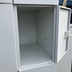 オフィス用ロッカー　オフィス用品　事務用品　業務用ロッカー　白　ホワイト　個人用ロッカー　鍵付き【90×51.5高180】の画像