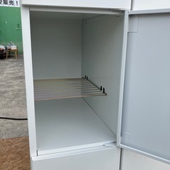 オフィス用ロッカー　オフィス用品　事務用品　業務用ロッカー　白　ホワイト　個人用ロッカー　鍵付き【90×51.5高180】の画像