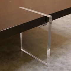 ≪zyt2435ジ≫ センターテーブル 幅103cm スチール脚/アクリル脚 検)ローテーブル/ボーコンセプト/北欧/モダン/アーバン/中古家具/宮城県仙台市 70905-03の画像