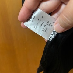 リブ編み ブラック Tシャツ Lサイズ 半袖の画像