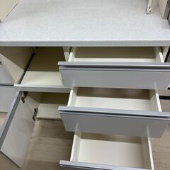【ジャングルジャングル滋賀草津店】ジモティ来店特価!!　食器棚　パモウナ　J-250939の画像