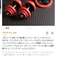IROTEC フリーウェイト、ダンベル100kg ほぼ未使用の画像