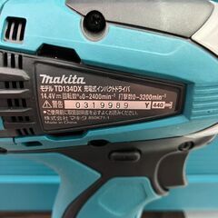 🔩未使用品✨️🔩極美品✨️🔩14.4Vインパクトドライバ🔩充電式🔩Makita🔩マキタ🔩TD134DX🔩付属品完品✨️🔩No.6459🔩の画像