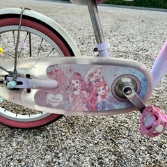 ディズニープリンセス 子供用自転車 ピンク 16インチくらい 現状渡し 1200円 の画像