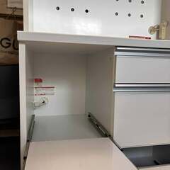 国産 ユーアイ製 キッチンボード、食器棚 幅89cm Used/キレイの画像