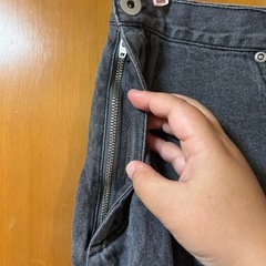 リメイク風　デニム Aライン ロングスカートの画像