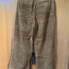 ブラウン コーデュロイ ワイドパンツ　W67 ユニクロの画像