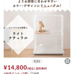 【キャットケージ２段】アイリスオーヤマの猫ケージ【new】の画像
