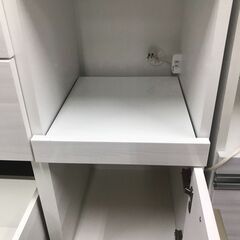 【ジャングルジャングル広陵店】ニトリ　キッチンボード　ホワイト　ソレル100KBの画像