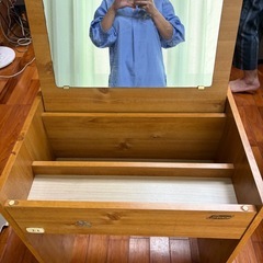 【お取引中】鏡台🪞（机・収納棚）の画像