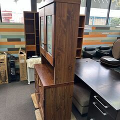店頭引き渡し 中古 食器棚 キャビネット アンティーク リビングボード 棚 木製 収納 家具 スペインの画像