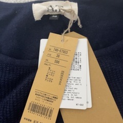 セーター切り替えワンピースの画像