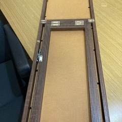 不二貿易　スタンドミラー 鏡 木製フレーム 木目 150×23.5cmの画像