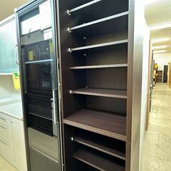 【ジャングルジャングル滋賀草津店】ジモティ来店特価!!　ガラス戸　食器棚　ブラウン　J-250942の画像